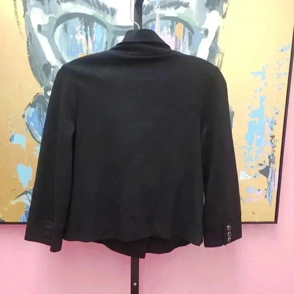 Banana Republic Black Double Breasted Crop Jacket - Picture 2 of 5